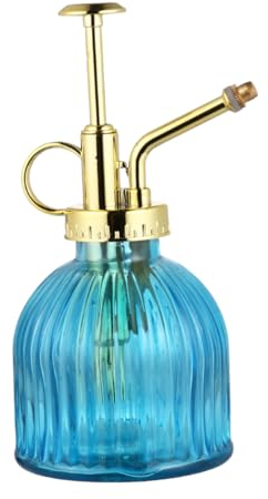 Toddmomy Glasgießkanne Retro Design Tragbarer Gießtopf Für Pflanzen Maserung Großes Fassungsvermögen Transparenter Körper Für Restvolumen-Kontrolle Lange Öffnung Für Sanftes