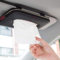 Car Tissue Holder, Sun Visor Tissue Holder, Car Visor Napkin Holder, PU Leather Backseat Tissue Case Holder for Car Vehicle with Zipper Hanging Paper Towel Case Car Accessories (Black)