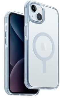 UNIQ Combat-Handyhülle, kompatibel mit iPhone 15 Plus, MagClick, magnetisches Aufladen (AliceBlue)