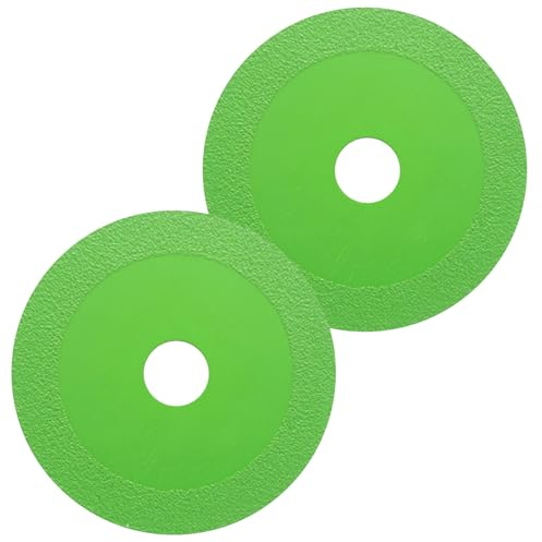 ANBOO 125mm Disque de Meulage Diamant Coupe Verre ,2PCS Disque Diamant - Ultra Tranchant pour Porcelaine, Jade, Vin, Céramique.(Ø 22,23 mm Vert) (125mmm)