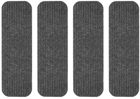 Ieron Lot de 4 Housses de Marche pour Camping-Car, couvertures d'escalier pour Camping-Car avec Ruban adhésif, Tapis de Marche pour Camping-Car, Tapis de Camping pour Maison Mobile, 61 x 19 cm