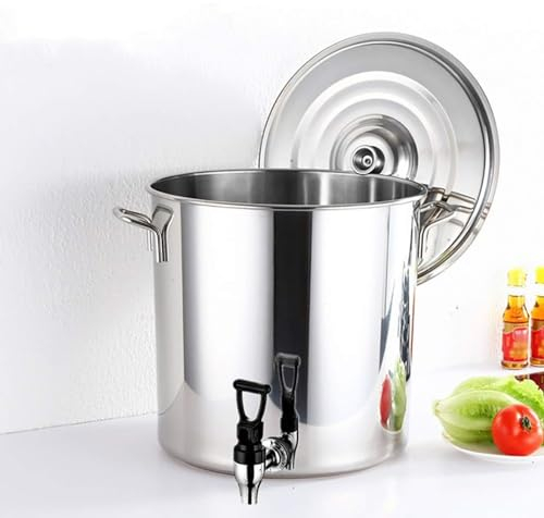 Marmite Avec Robinet - Marmite En Acier Inoxydable, Marmite À Soupe En Acier Inoxydable, Fond Composite, Seau À Vin De 5 À 90 L, Marmite Ronde En Acier Inoxydable Avec Poignées Douces Au(40*50CM)