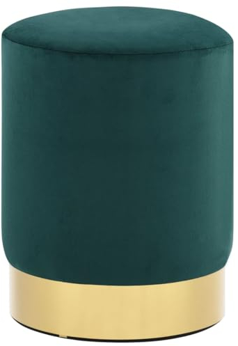 CINDERFUL Hocker Dunkelgrün und G Samt, Klappstühle & Hocker