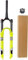 Fahrrad MTB Federgabel 26 27,5 29 Zoll Luftstoßdämpfer Gerade/Konische Scheibenbremse Mountainbike Vorderradgabel Federweg 130 mm Gelb, Konische manuelle Sperre, 26 Zoll