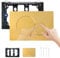 Auoiian Toilet Flush Button Flush Plate for Geberit Sigma 01, Plastic Flushing Plate with Flush Lever Set and Mounting Frame, Dual Flush, 1 Piece (Gold & Golden Circles).