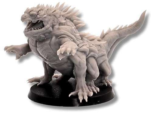 Forged Terrain Basilisk Miniature Figure for 28mm Dungeons and Dragons Miniature Gaming, Tabletop Games Creature Beast Fantasy TTRPG Role Playing Games