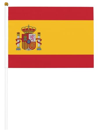 Mini bandiere con bandiera della Spagna (confezione multipla), piccole mini bandiere palmari, decorazioni per feste di vacanza