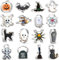 Halloween Ausstechformen Set, 16 Formen Keks-Ausstecher Halloween - Geist, Fledermaus, Kürbis, Katze, Hexe, Spinne, Schädel, Lebkuchenmann usw. aus Edelstahl für das Backen