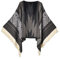 JLNYKADA Damen Poncho Pullover Vielseitiger Schal zum Wickeln mit Fransen für Herbst und Winter （Grau ）
