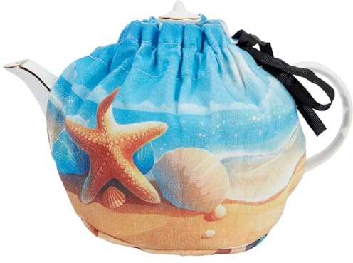 CREATCABIN Teapot Cozy Tea Pot Dust Cover Tea Kettle Quilt Insulated Warm Keep Vintage Decorative Adjustable Washable Suit Small Medium Teapots Kitchen Home Party for Small Medium Teapot 6.1x6.9 Inch
