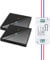 HYHIOTS Funkschalter Set, RF433 Lichtschalter Funk, 230V Funk-Sender-Sicherheitsschalter und Empfänger-Controller 10A, Funk Schalter, Wandlichtsschalter, Touch Lichtschalter Licht (Black 2V1H)