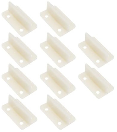 The Lord of the Tools 10 Pezzi Guida Per Pavimento Porta In Plastica Guida Inferiore Per Porta Scorrevole In Legno Adatta Per Porta Scorrevole In Legno Bianco Latte 44x26x17mm