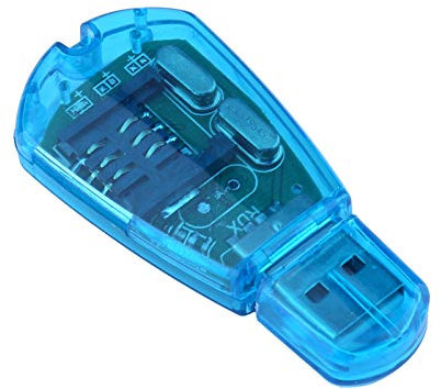 Aumotop USB SIM Card Reader High Speed Mobile Phone SMS Backup Clear Blue USB2.0 Support Card Type SIM Card