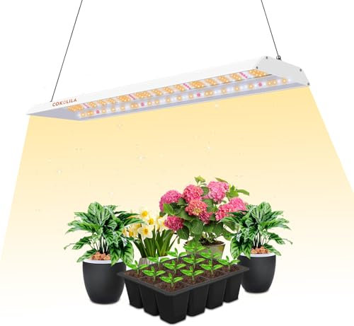 COKOLILA Neue LED Pflanzenlampe, Sunlike Vollspektrum Pflanzenlicht mit 4/8/12H Timer, Hydroponik Seeding Veg Blume Energieeinsparung & hohe Effizienz Grow Lampe