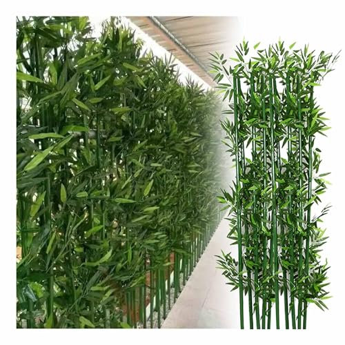 SRDCAIM Bambou Artificiel Vert pour Balcon Plante Artificielle Bambou pour Brise Vue Balcon clôture de confidentialité pour Jardin extérieur, terrasse, Cour, entrée(120cm/3.9ft)
