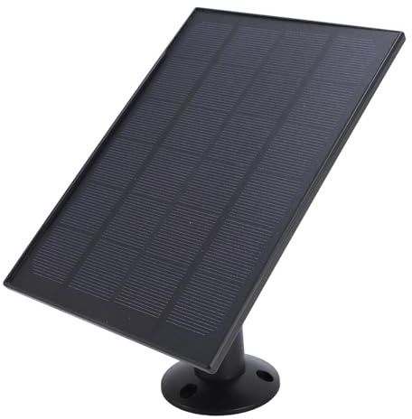 Bewinner 8W Solar Panel for Bird Feeder Camera Doorbell Camera, IP66 Water Proof, 360° Adjustable Mount with 9.84ft Cable, Type C Micro USB Charger for Rechargeable Battery Cameras (Black)