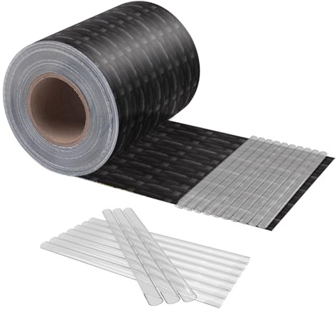 HENG FENG Strisce Frangivista PVC per ringhiere 35m x 19cm, Liana Scura | Frangivista PVC per Recinzione Doppio Picchetto 450g/m² per privacy,impermeabile & anti-UV per Giardino/Balcone, con 20 Clip