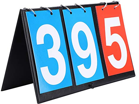 Tragbare Flip-Sport-Anzeigetafel, Punktezähler, 2-stellig, 3-stellig, 4-stellig, digitale Zahlenanzeige für Basketball, Tischtennis, Fußball, Kunststoff, Metall, 8,1 bis 14,4 Zoll (dreistellige