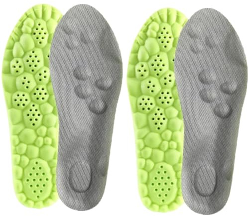 Bwoost Padel Insoles 4D Memory Foam Einlegesohlen 2er-Pack mit Fußgewölbestütze leichte atmungsaktive Schuheinlagen zur Reduzierung von Fußermüdung