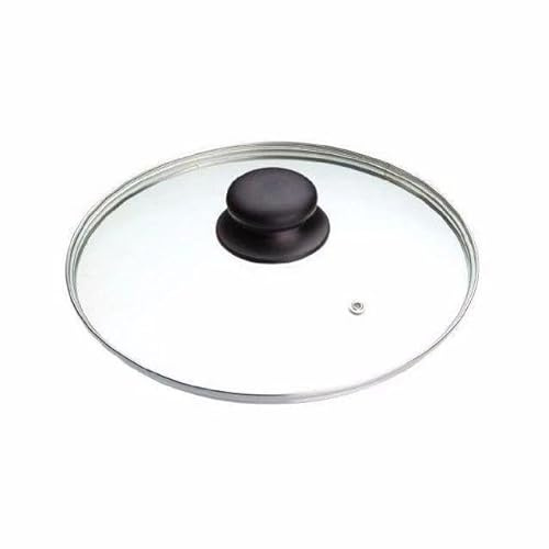 Tempered Glass Pan Lid with Heat-Resistant Knob, Clear Universal Frying Pan & Pot Cover with Steam Vent - Sizes 14cm to 36cm (30cm)