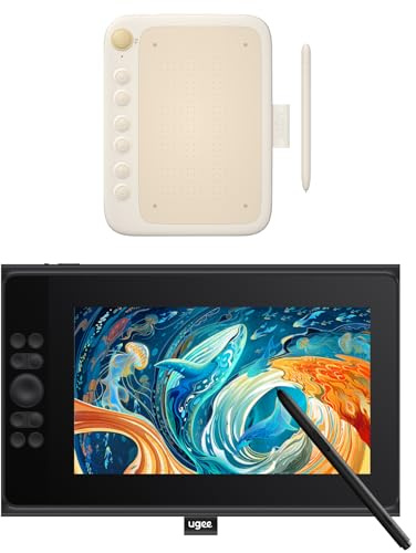 UGEE UE12 Plus Graphics Tablet with Screen and UGEE Q6 Graphics Tablet