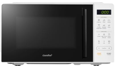 COMFEE' Forno a Microonde Digitale, 20L, 700W, 11 Livelli di Potenza, 6 Menu Automatici, Scongelamento Rapido,Funzione di Memorizzazione, Blocco Bambini, Piccolo per Cucine, Bianco-CMO-EM20L2NFPE(WH)