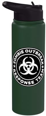 Zombie Outbreak Response Team Funny Zombie Apocalypse Stainless Steel Insulated Water Bottle