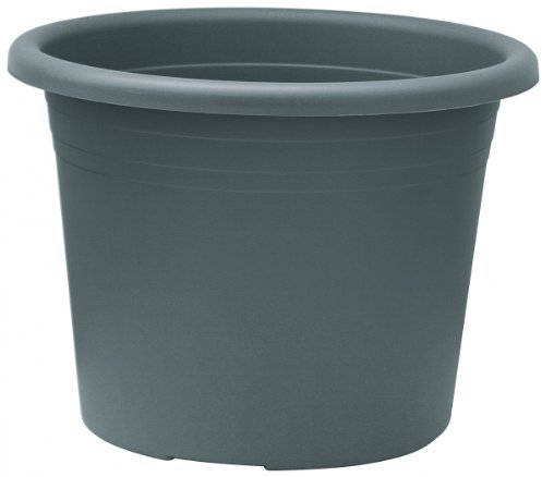 Geli Cylindro Thermo-Blumentopf, rund, Kunststoff, anthrazit 38, 50 cm