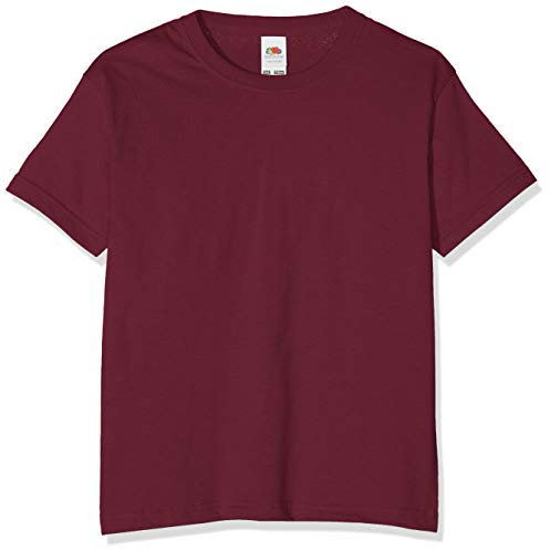 Fruit of the Loom T-shirt pour garçon taille unique bordeaux