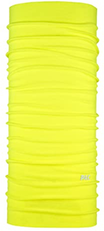 P.A.C. Original Solid Neon Yellow Multifunktionstuch - nahtloses Mikrofaser Halstuch, Unisex, 10 Tragemöglichkeiten