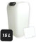 Trevendo Wasserkanister 15 Liter (DIN 61, Ø49 mm) - Vielseitig einsetzbar, robust und sicher - Lebensmittelecht - BPA-frei - Ideal für Camping, Reisen und mehr - inkl Beschriftungsetikett