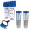 PureOne SMS2 Schwermetall-Set. 2-Stufige Filteranlage 10 Zoll. Schwermetallreduktion, Schadstoffe und Geschmack. Filtergehäuse mit zwei KDF-Aktivkohle Kombikartuschen. Hauwasser, Zisterne 1/2 Zoll