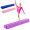 COSTWAY 117cm Schwebebalken, Balken Turnen mit Klettverschluss, Balance Beam, Gymnastikbalken zum zuhause Turnen, Balance Balken ideal für Springen, Handstand und Radschlag (Lila)