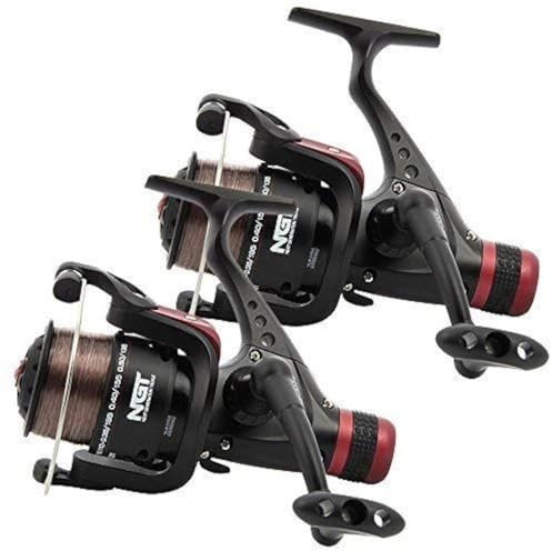 2 x NGT Carp Coarse CKR50 Reels with 1 Ball Bearing 1BB with Rear Drag Anti-Twist Big Line Roller