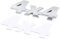 sourcing map Chrom Metall 4 x 4 Muster Selbstklebender dekorativer Aufkleber Abzeichen Emblem für Auto