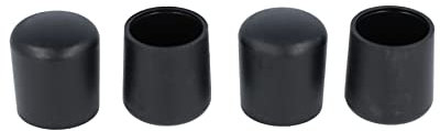 GleitGut 4 x Embout pour Tube 12 mm Protection Pied de Chaise Embout Rond Noir