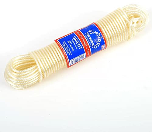 EVERLASTO Filo stendibiancheria Orient, 20 m, Spessore 4,8 mm Circa (Trasparente)