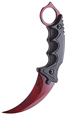 ARIKnives CS GO Karambit Elite - Doppler Red Ruby - CSGO Knife Skin Counter Strike Global Offensive Jagdmesser - Bundle - Stumpf