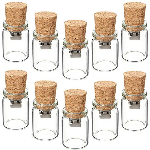 Pendrive 32GB 10 Piezas Bodas USB Botellas Memoria USB 32GB Unidad Flash USB de Vidrio