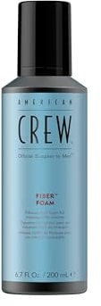 AMERICAN CREW – Fiber Foam, 200 ml, Stylingschaum für Männer, Haarprodukt mit mittlerem Halt, Stylingprodukt für Struktur, Volumen & natürlichen Glanz, mit Hitzeschutz