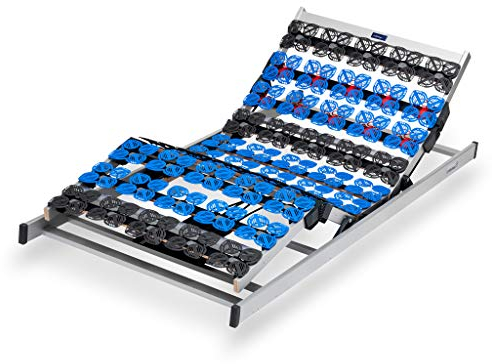 CubeSleep 7-Zonen Tellerfeder-Lattenrost Cloud 80x200 cm | Kopf- und Fußteil elektrisch verstellbar | Made In Germany | GS Zertifiziert – geprüfte Sicherheit | fertig montiert