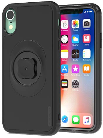 sincetop Stoßfeste Hülle mit Schnellmontage-Adapter für iPhone XR/10R (2018) – Befestigen Sie Ihr Handy schnell an jeder Fahrradhalterung/Auto-Telefonhalterung/Armband/Gürtelclip