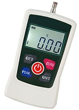 AMF 500N Digitaler Kraftmesser, Tragbares Push-Pull-Messgerät-Tester Digitales Kraftmessgerät mit 3 Modi und 4 Druckprüfungen Einheiten, Ablesbarkeit 0,2 N
