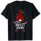 Sweet Gnome Buffalo Plaid Weihnachtspyjama T-Shirt