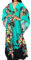 Bsubseach Plus Size Caftan Dresses for Women Swimsuit Cover Up Batwing Sleeve Summer Maxi Kaftan Dress Lake Green Floral