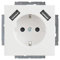 Busch-Jaeger 20 EUCB2USB-84 SCHUKO®-/2x USB-Steckdose Studioweiß USB-Ladegeräte 2CKA002011A6273