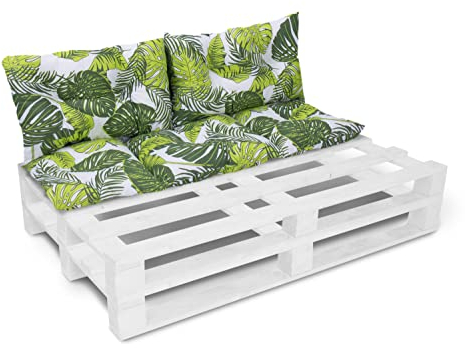 Amilian Palettenkissen Set 1x 120x40 + 2x40x60 Sitzauflage Sitzkissen für Europaletten Palettensofa Palettenmöbel Balkon Kleine Couch Outdoor Sessel oder kleines Sofa für Jugendzimmer