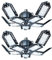 ANYPOWK Lumières de garage LED - 18000 lumens, lumière du jour 6500K 180W, Luminaires de plafond pour garage à cinq feuilles, Lot de 2