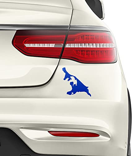 Auto-Dress Verschiedene Inseln, Heck-Auto-Aufkleber 15x15cm (Insel Usedom, Schwarz Matt)