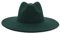 Faringoto Fedora-Hut für Damen, Winter, luxuriös, für Damen, dunkelgrün, Einheitsgröße